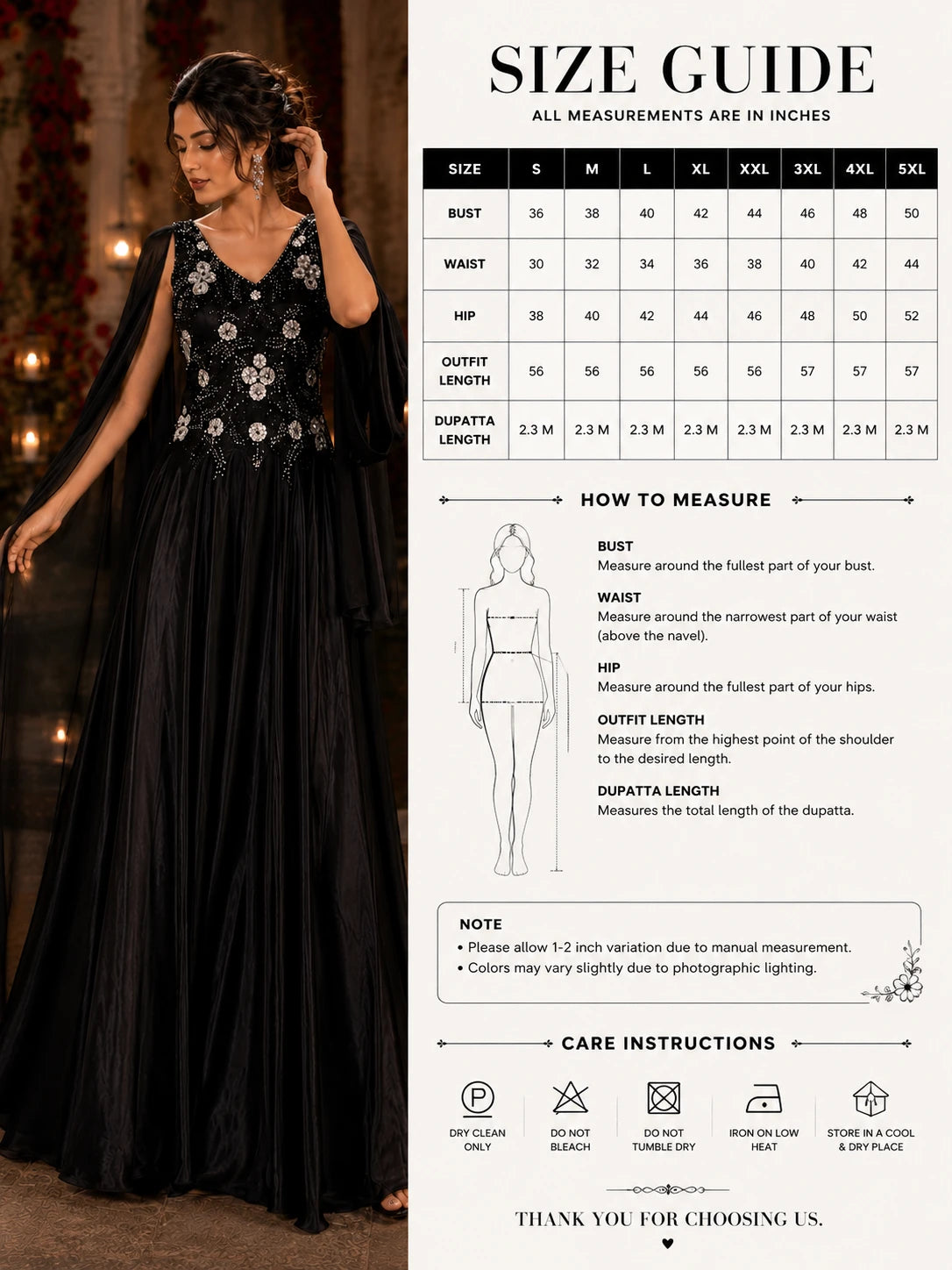 Noir Bloom Sequin Lehenga Set