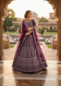 Royal Plum Heritage Printed Lehenga Set
