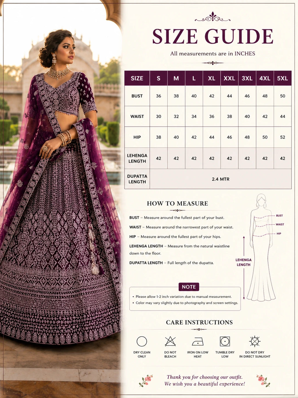 Royal Plum Heritage Printed Lehenga Set