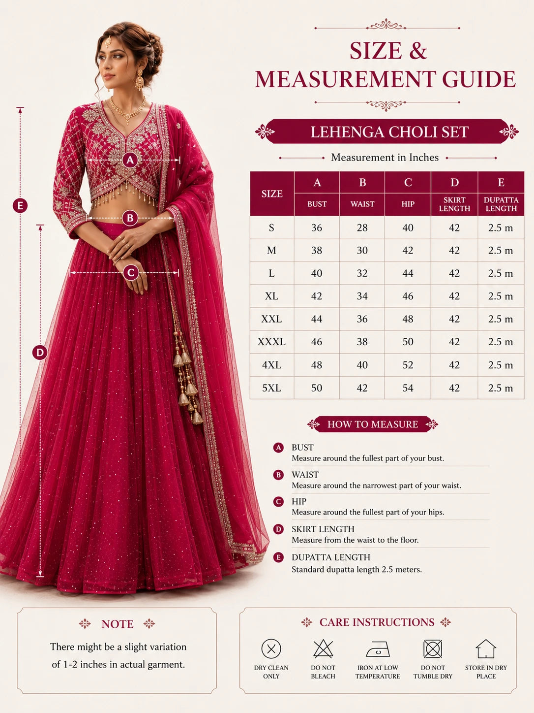 Ruby Pink Embroidered Lehenga Choli Set